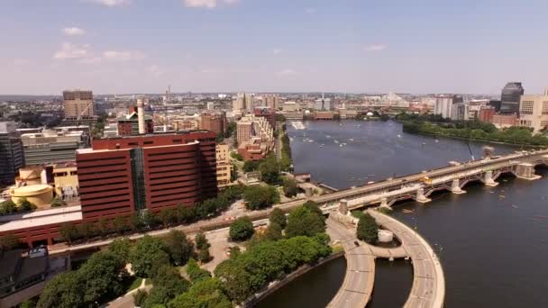 Бостонский вид с воздуха — стоковое видео