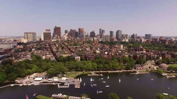 Бостонский вид с воздуха — стоковое видео