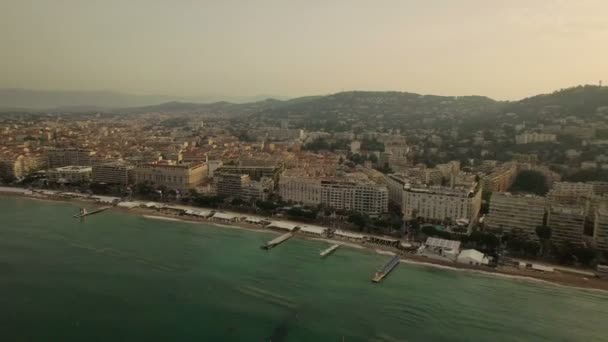 Cannes luchtfoto — Stockvideo