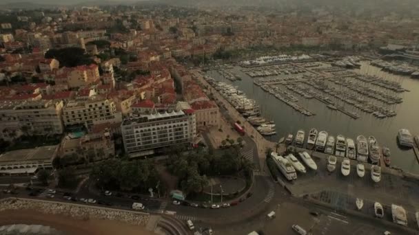 Widok z lotu ptaka Cannes — Wideo stockowe