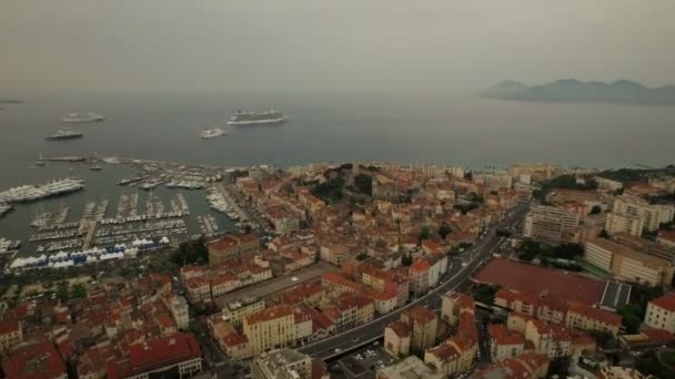 Cannes Flygfoto — Stockvideo