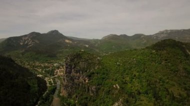 Fransa kırsal havadan görünümü