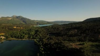 Fransa kırsal havadan görünümü