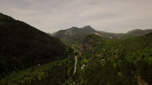 Frankrijk platteland luchtfoto — Stockvideo
