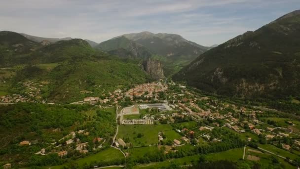 Frankreich Landschaft Luftaufnahme — Stockvideo