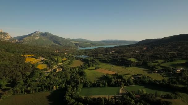 France Countryside Aerial view — Stock Video