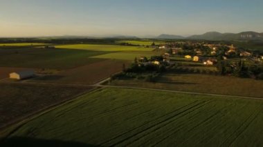 Fransa kırsal havadan görünümü