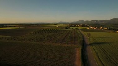 Fransa kırsal havadan görünümü