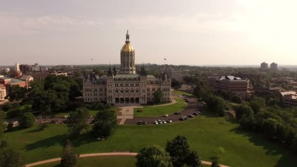 Flygfoto på Hartford — Stockvideo