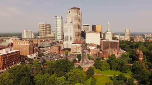 Vista aérea de Hartford — Vídeo de stock