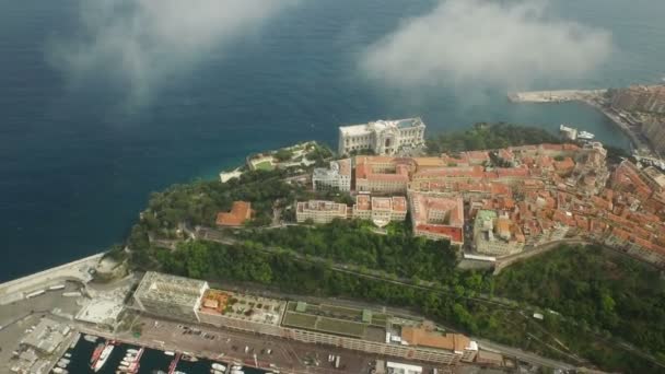 Letecký pohled na Monako — Stock video