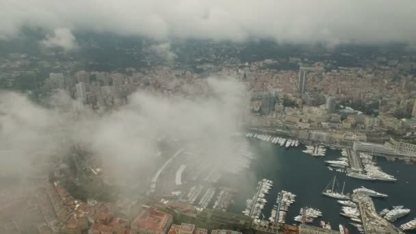 Vista aérea de Mónaco — Vídeo de stock