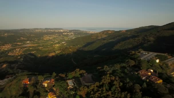 Flygfoto på Tanneron — Stockvideo