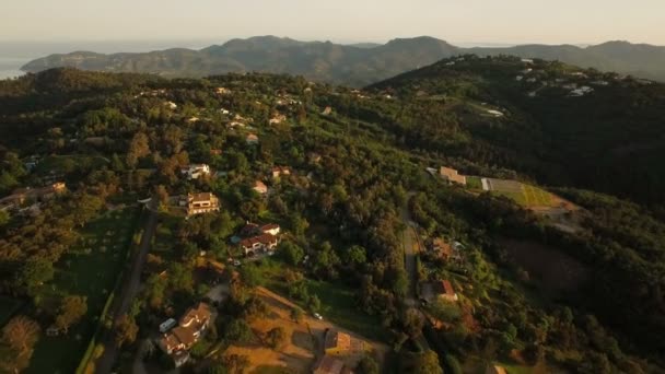 Aerial view on Tanneron — Stock Video