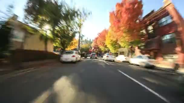 Dirigir estrada abaixo em Portland — Vídeo de Stock