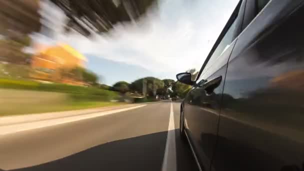 Driving time lapse along south of France coastline — Stock Video