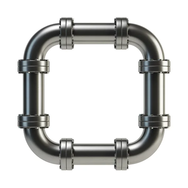 Tubo metallico ad anello — Foto Stock