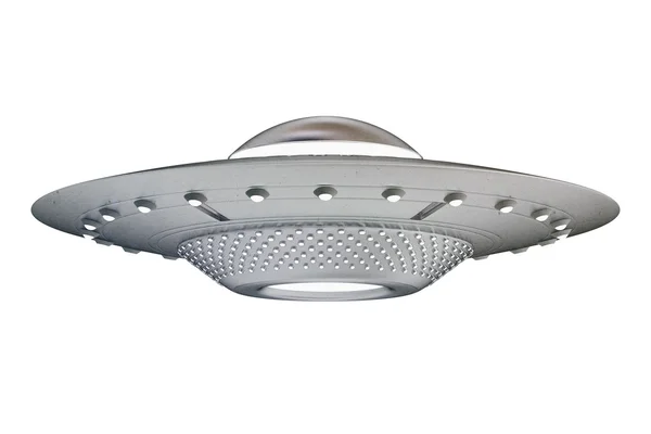 Beyaz arkaplanda izole edilmiş UFO