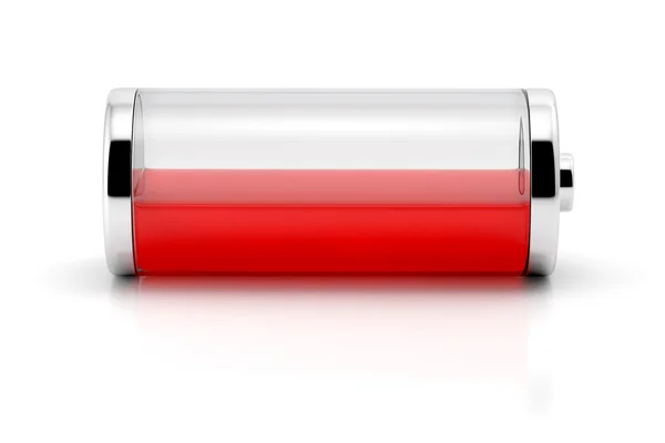 Batterinivån är låg nivå batteriikonen — Stockfoto