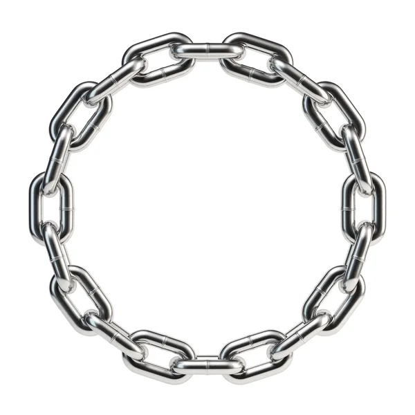 Круг стальной цепи — стоковое фото