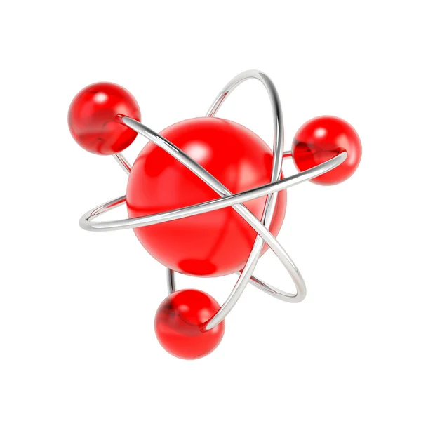 Atom znak. Symbolem nauki — Zdjęcie stockowe