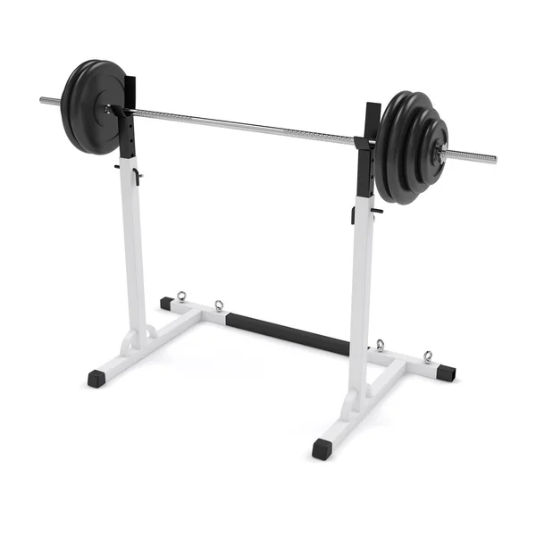 Barbell on the stand — Stock Photo, Image