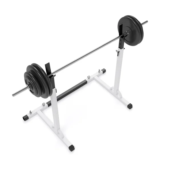 Barbell rack stand — Stock Photo, Image