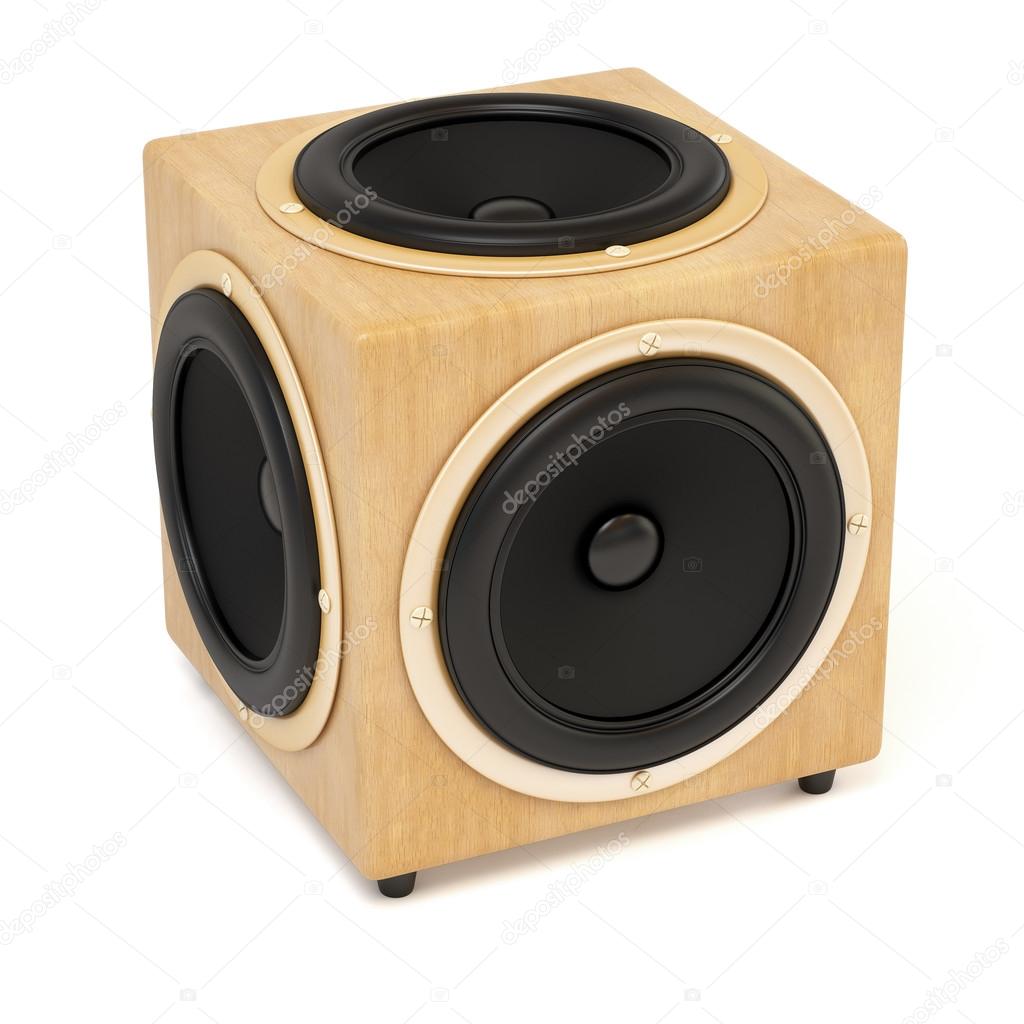 Speaker Box Stock Photo Nikolayn 80105028 Cubic Wooden Speaker Box Photo By Nikolayn