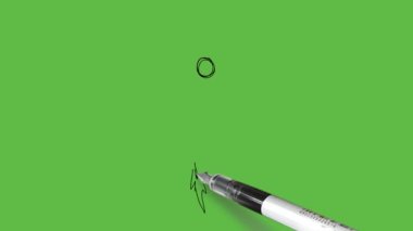 Soyut yeşil arkaplanda siyah ve mavi renkli bir uzay gemisi çiziliyor