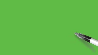 Soyut yeşil arkaplan üzerine sarı bir taş çiziliyor