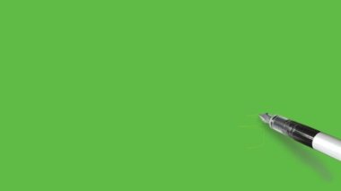 Soyut yeşil arkaplan üzerine sarı bir taş çiziliyor