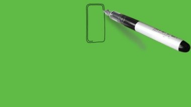 Soyut yeşil arkaplanda elektrik yeşili geçiş kombinasyonu çiziliyor