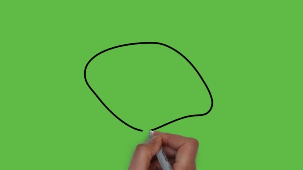 Disegno Tappetino Mouse Combinazione Colori Nero Blu Azzurro Sfondo Verde — Video Stock