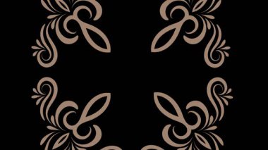 çeşitli sarı ayçiçeği dekorasyonunu siyah ekran arkaplanına altın çerçeveyle çiz