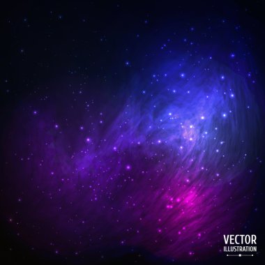 Renkli alan Galaxy arka ışık ile