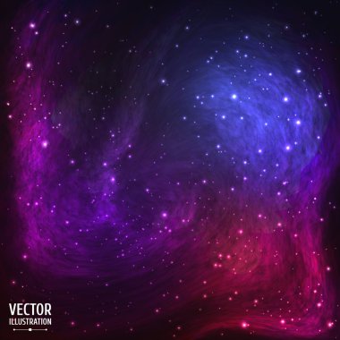 Colorful Space Galaxy Background with Light clipart