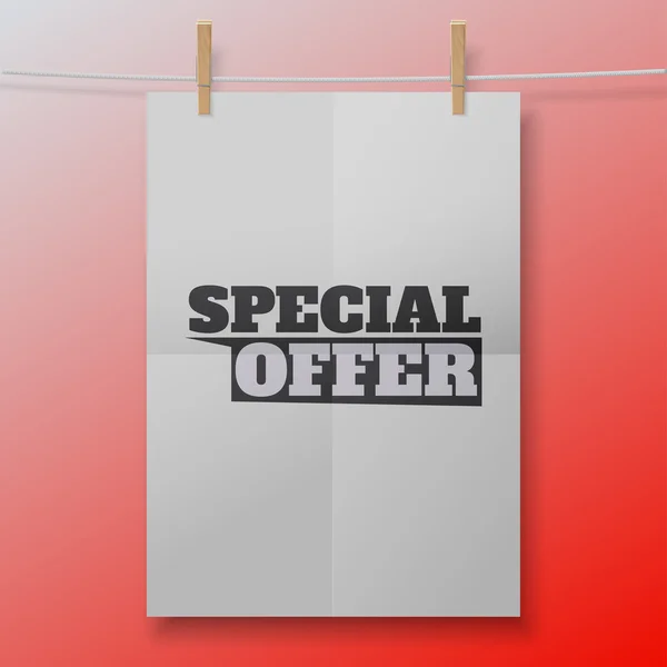 Afiche oferta especial — Vector de stock