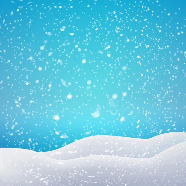 Snowfall and drifts — Stock Vector