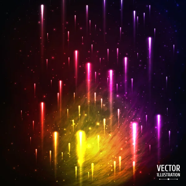 Colorful Space Galaxy Background with Light — Stock Vector