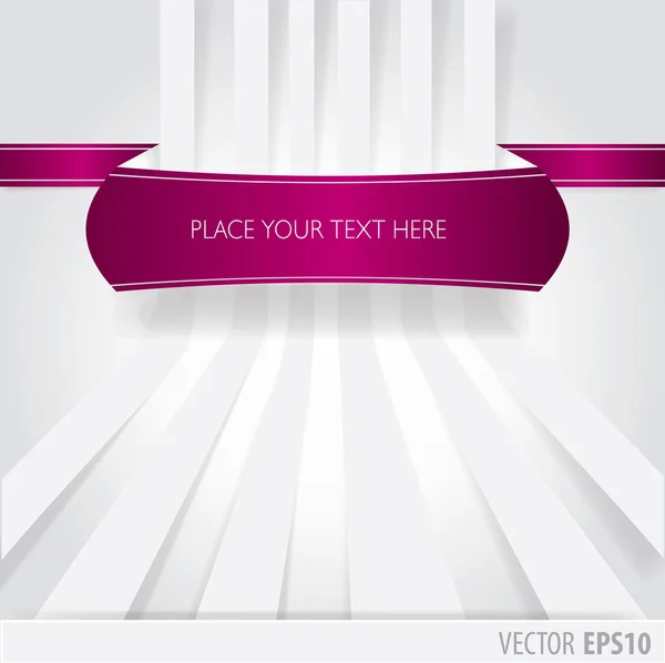 The Purple ribbon with text and white stripes as background — Stock Vector