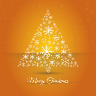 Christmas tree made osnowflakes. Eps 10. Vector illustration. Me