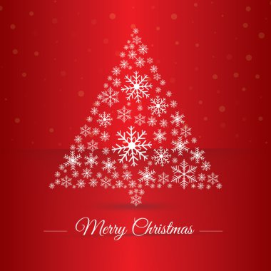 Christmas tree made osnowflakes. Eps 10. Vector illustration. Me