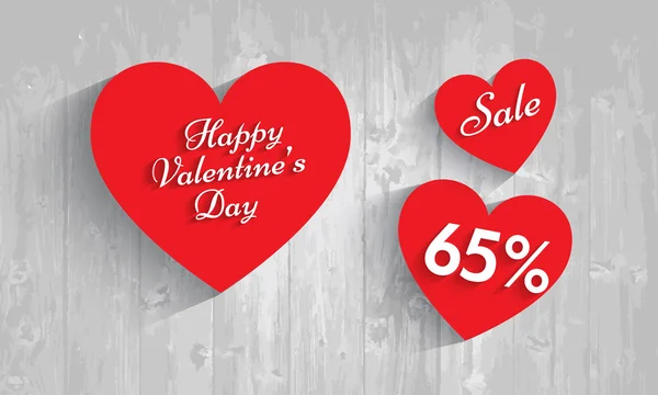 Sevgililer Günü Satılık, yüzde 65'i indirim. Vektör Eps 10. — Stok Vektör