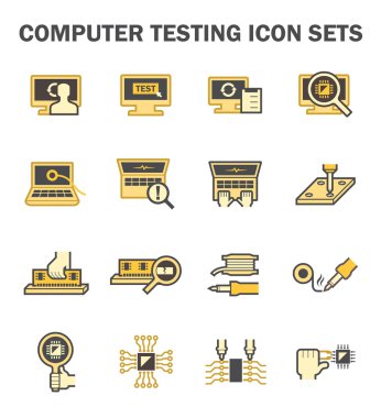 Bilgisayar test kutsal kişilerin resmi