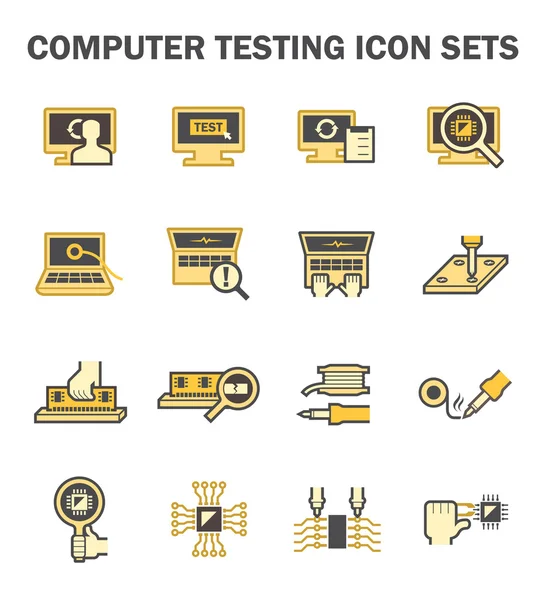 Komputerowe badanie ikona — Wektor stockowy