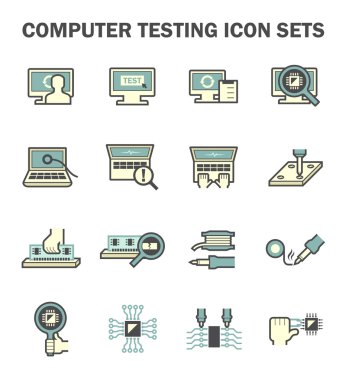 Bilgisayar test kutsal kişilerin resmi