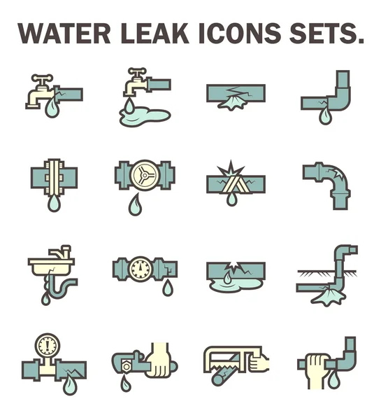 Water lekkage pictogram — Stockvector