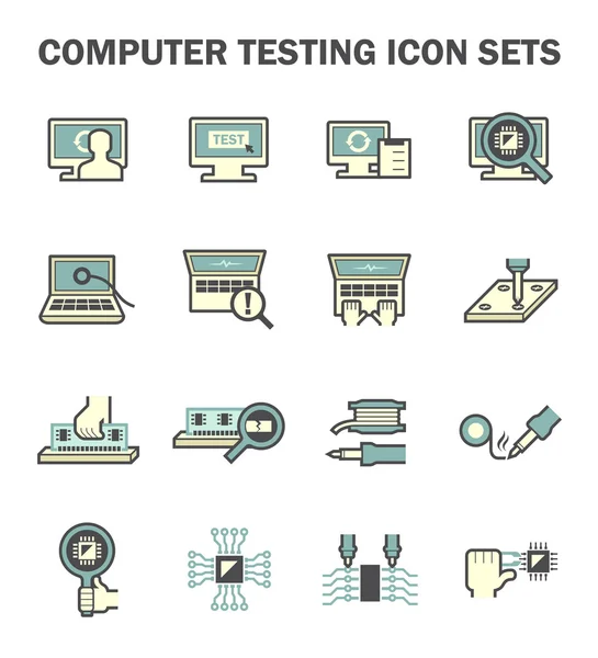 Icono de prueba informática — Vector de stock