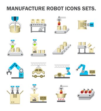 Robot üretim simgeler