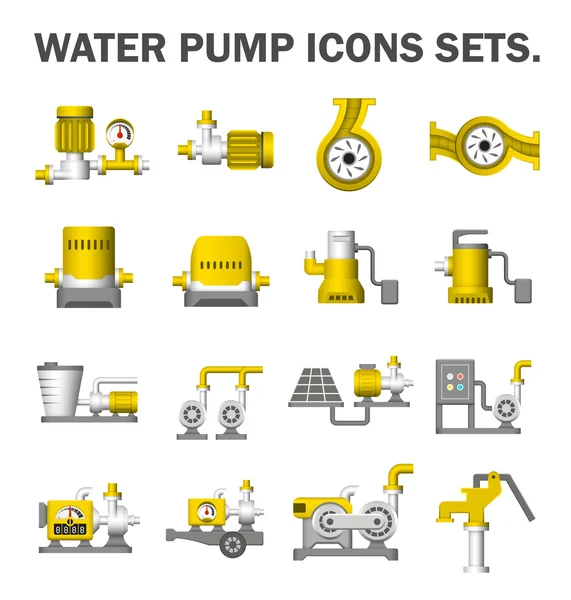 Water pump set — Stock Vector